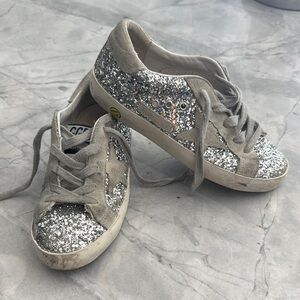 Silver Glitter Sneakers